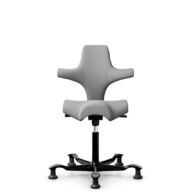 HÅG Capisco 8106 - Capture (Gabriel) - Laine / Polyamide - CPT4102 - Light grey - Noir - 265 mm (hauteur d’assise 53–79 cm) - Patins thumbnail