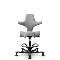 HÅG Capisco 8106 - Capture (Gabriel) - Wol / Polyamide - CPT4102 - Light grey - Zwart - 265 mm (Zithoogte 53-79cm) - Glijdoppen thumbnail