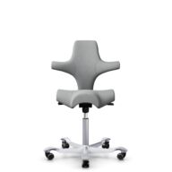 HÅG Capisco 8106 - Capture (Gabriel) - Wool / Polyamide - CPT4102 - Light grey - Silver - 200 mm (seat height 46-64cm) - Soft castors for hard floors thumbnail