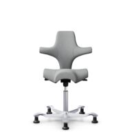 HÅG Capisco 8106 - Capture (Gabriel) - Wol / Polyamide - CPT4102 - Light grey - Framekleur - Zilver - Gasveer - 200 mm (Zithoogte 46-64cm) - Vloercontact - Glijdoppen - Voetenring - Nee, geen voetenring - Voetster - Nee, voetster in framekleur thumbnail