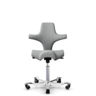 HÅG Capisco 8106 - Capture (Gabriel) - Wool / Polyamide - CPT4102 - Light grey - Silver - 265 mm (seat height 53-79cm) - Soft castors for hard floors thumbnail