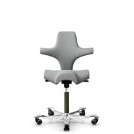 HÅG Capisco 8106 - Capture (Gabriel) - Wool / Polyamide - CPT4102 - Light grey - Moss Grey - 150mm (seat height 40–55cm) - Soft castors for hard floors thumbnail