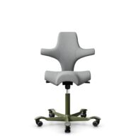 HÅG Capisco 8106 - Capture (Gabriel) - Laine / Polyamide - CPT4102 - Light grey - Moss Grey - 200 mm (hauteur d’assise 46–64 cm) - Roues dures pour sols souples thumbnail