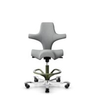 HÅG Capisco 8106 - Capture (Gabriel) - Wol / Polyamide - CPT4102 - Light grey - Moss Grey - 265 mm (Zithoogte 53-79cm) - Harde wielen t.b.v. zachte vloeren thumbnail