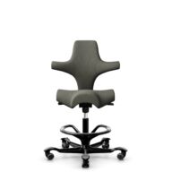HÅG Capisco 8106 - Capture (Gabriel) - Wool / Polyamide - CPT4401 - Warm grey - Black - 265 mm (seat height 53-79cm) - Hard castors for soft floors thumbnail