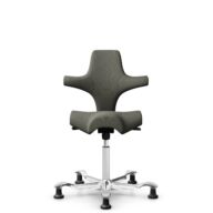 HÅG Capisco 8106 - Capture (Gabriel) - Laine / Polyamide - CPT4401 - Warm grey - Blanc - 200 mm (hauteur d’assise 46–64 cm) - Patins thumbnail