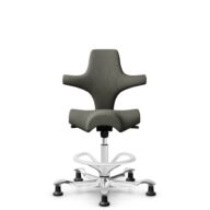 HÅG Capisco 8106 - Capture (Gabriel) - Laine / Polyamide - CPT4401 - Warm grey - Blanc - 200 mm (hauteur d’assise 46–64 cm) - Patins thumbnail