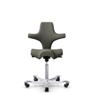 HÅG Capisco 8106 - Capture (Gabriel) - Wool / Polyamide - CPT4401 - Warm grey - Silver - 150mm (seat height 40–55cm) - Soft castors for hard floors thumbnail