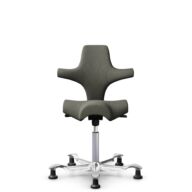 HÅG Capisco 8106 - Capture (Gabriel) - Laine / Polyamide - CPT4401 - Warm grey - Argent - 150 mm (hauteur d’assise 40–55 cm) - Patins thumbnail