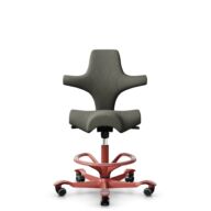 HÅG Capisco 8106 - Capture (Gabriel) - Wool / Polyamide - CPT4401 - Warm grey - Blush Rose - 200 mm (seat height 46-64cm) - Hard castors for soft floors thumbnail