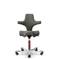 HÅG Capisco 8106 - Capture (Gabriel) - Laine / Polyamide - CPT4401 - Warm grey - Blush Rose - 265 mm (hauteur d’assise 53–79 cm) - Roues dures pour sols souples thumbnail