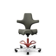 HÅG Capisco 8106 - Capture (Gabriel) - Wool / Polyamide - CPT4401 - Warm grey - Blush Rose - 265 mm (seat height 53-79cm) - Soft castors for hard floors thumbnail