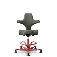 HÅG Capisco 8106 - Capture (Gabriel) - Laine / Polyamide - CPT4401 - Warm grey - Blush Rose - 265 mm (hauteur d’assise 53–79 cm) - Patins thumbnail