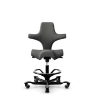 HÅG Capisco 8106 - Capture (Gabriel) - Wolle / Polyamid - CPT4601 - Dark grey - Schwarz - 200 mm (Sitzhöhe 46-64cm) - Harte Rollen für weiche Böden thumbnail