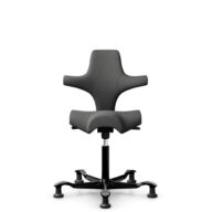 HÅG Capisco 8106 - Capture (Gabriel) - Laine / Polyamide - CPT4601 - Dark grey - Noir - 265 mm (hauteur d’assise 53–79 cm) - Patins thumbnail