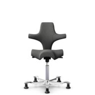 HÅG Capisco 8106 - Capture (Gabriel) - Laine / Polyamide - CPT4601 - Dark grey - Argent - 200 mm (hauteur d’assise 46–64 cm) - Patins thumbnail