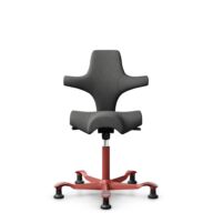 HÅG Capisco 8106 - Capture (Gabriel) - Wool / Polyamide - CPT4601 - Dark grey - Blush Rose - 150mm (seat height 40–55cm) - Glides thumbnail