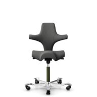 HÅG Capisco 8106 - Capture (Gabriel) - Laine / Polyamide - CPT4601 - Dark grey - Moss Grey - 265 mm (hauteur d’assise 53–79 cm) - Roues dures pour sols souples thumbnail
