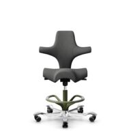 HÅG Capisco 8106 - Capture (Gabriel) - Wool / Polyamide - CPT4601 - Dark grey - Moss Grey - 265 mm (seat height 53-79cm) - Hard castors for soft floors thumbnail