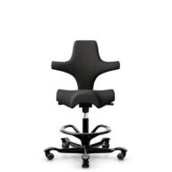 HÅG Capisco 8106 - Capture (Gabriel) - Laine / Polyamide - CPT5501 - Charcoal - Noir - 265 mm (hauteur d’assise 53–79 cm) - Roues dures pour sols souples thumbnail