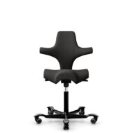 HÅG Capisco 8106 - Capture (Gabriel) - Wool / Polyamide - CPT5501 - Charcoal - Black - 265 mm (seat height 53-79cm) - Soft castors for hard floors thumbnail