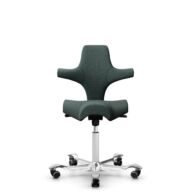 HÅG Capisco 8106 - Capture (Gabriel) - Wool / Polyamide - CPT6601 - Blue - White - 150mm (seat height 40–55cm) - Hard castors for soft floors thumbnail