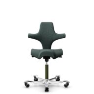 HÅG Capisco 8106 - Capture (Gabriel) - Laine / Polyamide - CPT6601 - Blue - Moss Grey - 200 mm (hauteur d’assise 46–64 cm) - Roues dures pour sols souples thumbnail