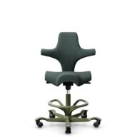 HÅG Capisco 8106 - Capture (Gabriel) - Laine / Polyamide - CPT6601 - Blue - Moss Grey - 200 mm (hauteur d’assise 46–64 cm) - Roues dures pour sols souples thumbnail