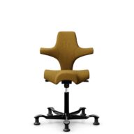 HÅG Capisco 8106 - Capture (Gabriel) - Laine / Polyamide - CPT6401 - Ochre - Noir - 265 mm (hauteur d’assise 53–79 cm) - Patins thumbnail