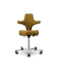HÅG Capisco 8106 - Capture (Gabriel) - Wełna / Poliamid - CPT6401 - Ochre - Silver - 150mm (seat height 40–55cm) - Soft castors for hard floors thumbnail