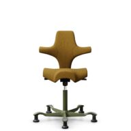HÅG Capisco 8106 - Capture (Gabriel) - Wool / Polyamide - CPT6401 - Ochre - Moss Grey - 150mm (seat height 40–55cm) - Glides thumbnail