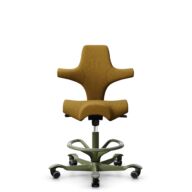 HÅG Capisco 8106 - Capture (Gabriel) - Laine / Polyamide - CPT6401 - Ochre - Moss Grey - 200 mm (hauteur d’assise 46–64 cm) - Roues dures pour sols souples thumbnail