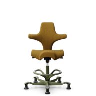 HÅG Capisco 8106 - Capture (Gabriel) - Laine / Polyamide - CPT6401 - Ochre - Moss Grey - 265 mm (hauteur d’assise 53–79 cm) - Patins thumbnail