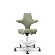 HÅG Capisco 8106 - Capture (Gabriel) - Laine / Polyamide - CPT5101 - Green-grey - Blanc - 265 mm (hauteur d’assise 53–79 cm) - Patins thumbnail
