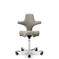 HÅG Capisco 8106 - Capture (Gabriel) - Wool / Polyamide - CPT5103 - Light beige - White - 265 mm (seat height 53-79cm) - Hard castors for soft floors thumbnail