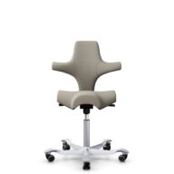 HÅG Capisco 8106 - Capture (Gabriel) - Laine / Polyamide - CPT5103 - Light beige - Argent - 265 mm (hauteur d’assise 53–79 cm) - Roues dures pour sols souples thumbnail