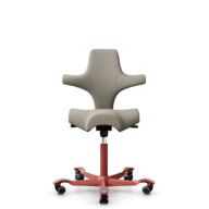 HÅG Capisco 8106 - Capture (Gabriel) - Wełna / Poliamid - CPT5103 - Light beige - Blush Rose - 200 mm (seat height 46-64cm) - Hard castors for soft floors thumbnail