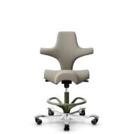 HÅG Capisco 8106 - Capture (Gabriel) - Wool / Polyamide - CPT5103 - Light beige - Moss Grey - 200 mm (seat height 46-64cm) - Hard castors for soft floors thumbnail
