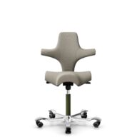 HÅG Capisco 8106 - Capture (Gabriel) - Laine / Polyamide - CPT5103 - Light beige - Moss Grey - 265 mm (hauteur d’assise 53–79 cm) - Roues dures pour sols souples thumbnail
