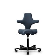 HÅG Capisco 8106 - Capture (Gabriel) - Wool / Polyamide - CPT6001 - Dark blue - Black - 200 mm (seat height 46-64cm) - Soft castors for hard floors thumbnail