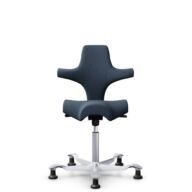 HÅG Capisco 8106 - Capture (Gabriel) - Laine / Polyamide - CPT6001 - Dark blue - Argent - 200 mm (hauteur d’assise 46–64 cm) - Patins thumbnail