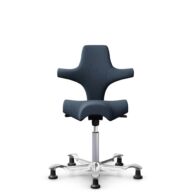 HÅG Capisco 8106 - Capture (Gabriel) - Laine / Polyamide - CPT6001 - Dark blue - Argent - 200 mm (hauteur d’assise 46–64 cm) - Patins thumbnail