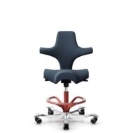 HÅG Capisco 8106 - Capture (Gabriel) - Wool / Polyamide - CPT6001 - Dark blue - Blush Rose - 265 mm (seat height 53-79cm) - Hard castors for soft floors thumbnail