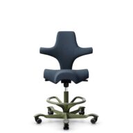 HÅG Capisco 8106 - Capture (Gabriel) - Wool / Polyamide - CPT6001 - Dark blue - Moss Grey - 265 mm (seat height 53-79cm) - Soft castors for hard floors thumbnail
