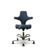 HÅG Capisco 8106 - Capture (Gabriel) - Lana / Poliamida - CPT6001 - Dark blue - Moss Grey - 265 mm (seat height 53-79cm) - Glides thumbnail
