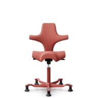 HÅG Capisco 8106 - Oceanic (Camira) - Poliéster reciclado - OCI012 - Orange-red - Blush Rose - 150mm (seat height 40–55cm) - Glides thumbnail