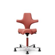HÅG Capisco 8106 - Oceanic (Camira) - Polyester recyclé - OCI012 - Orange-red - Blush Rose - 200 mm (hauteur d’assise 46–64 cm) - Patins thumbnail
