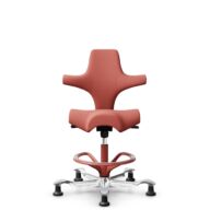 HÅG Capisco 8106 - Oceanic (Camira) - Recyceltes Polyesters - OCI012 - Orange-red - Blush Rose - 265 mm (Sitzhöhe 53-79cm) - Bodengleiter thumbnail