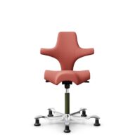 HÅG Capisco 8106 - Oceanic (Camira) - Recycled Polyester - OCI012 - Orange-red - Moss Grey - 150mm (seat height 40–55cm) - Glides thumbnail