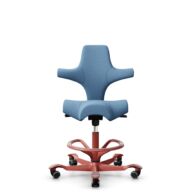 HÅG Capisco 8106 - Oceanic (Camira) - Recyceltes Polyesters - OCI011 - Light blue - Blush Rose - 200 mm (Sitzhöhe 46-64cm) - Weiche Rollen für harte Böden thumbnail